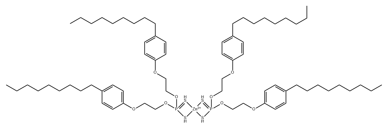 1-mercapto-2-(4-nonylphenoxy)ethyl hydrogen phosphorodithioate, zinc salt Struktur
