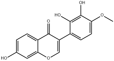 3-(2,3-Dihydroxy-4-methoxyphenyl)-7-hydroxy-4H-1-benzopyran-4-one Struktur