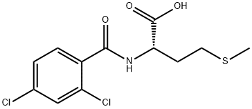 2-[(2,4-DICHLOROBENZOYL)AMINO]-4-(METHYLTHIO)BUTANOIC ACID 结构式