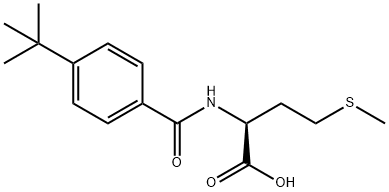 2-[(4-TERT-BUTYLBENZOYL)AMINO]-4-(METHYLTHIO)BUTANOIC ACID 化学構造式