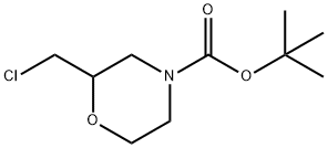 2-(クロロメチル)モルホリン-4-カルボン酸TERT-ブチル 化学構造式