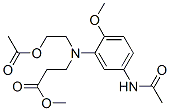 methyl N-[2-acetoxyethyl]-N-[5-(acetylamino)-2-methoxyphenyl]-beta-alaninate Struktur