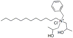 benzyldodecylbis(2-hydroxypropyl)ammonium chloride Structure