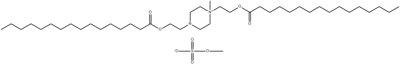 1-methyl-1,4-bis[2-[(1-oxohexadecyl)oxy]ethyl]piperazinium methyl sulphate Structure