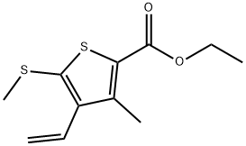 ETHYL 3-METHYL-5-(METHYLTHIO)-4-VINYLTHIOPHENE-2-CARBOXYLATE 结构式