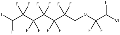 1,1,2-Trifluoro-2-chloroethyl-2,2,3,3,4,4,5,5,6,6,7,7-dodecafluorohept yl ether Struktur