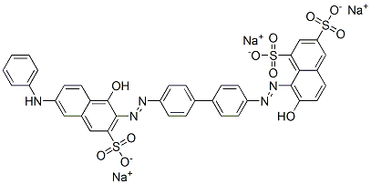 7-Hydroxy-8-[[4'-[[1-hydroxy-6-(phenylamino)-3-sulfo-2-naphtyl]azo]-1,1'-biphenyl-4-yl]azo]-1,3-naphthalenedisulfonic acid trisodium salt Structure