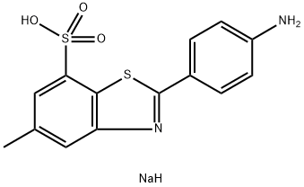 sodium 2-(4-aminophenyl)-5-methylbenzothiazole-7-sulphonate Structure