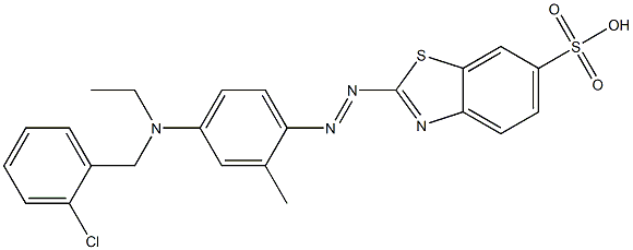 2-[[4-[[(2-chlorobenzyl)]ethylamino]-o-tolyl]azo]benzothiazole-6-sulphonic acid Struktur