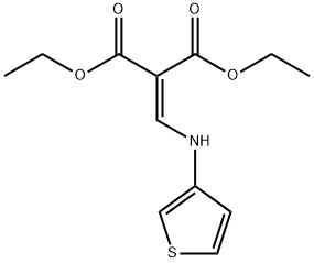 2-((噻吩-3-基氨基)亚甲基)丙二酸二乙酯, 65076-02-0, 结构式