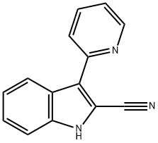 3-(2-Pyridyl)-1H-indole-2-carbonitrile 结构式