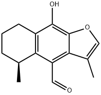 (S)-5,6,7,8-Tetrahydro-9-hydroxy-3,5-dimethylnaphtho[2,3-b]furan-4-carbaldehyde Struktur