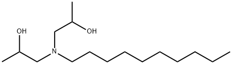 1,1'-(デシルイミノ)ビス(2-プロパノール) 化学構造式