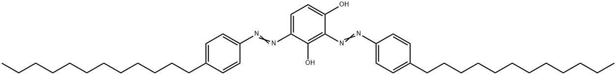 2,4-bis[(4-dodecylphenyl)azo]resorcinol Struktur