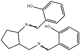 2-[[[[2-[[(2-ヒドロキシフェニル)メチレン]アミノ]シクロペンチル]メチル]イミノ]メチル]フェノール 化学構造式
