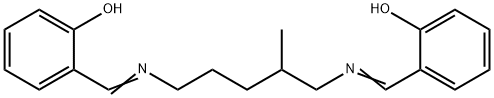 2,2'-[(2-methylpentane-1,5-diyl)bis(nitrilomethylidyne)]bisphenol Struktur