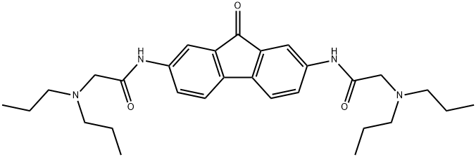 N,N'-(9-Oxo-9H-fluorene-2,7-diyl)bis[2-(dipropylamino)acetamide] 结构式