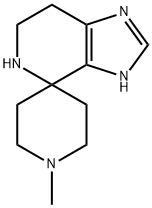 1'-メチル-3,5,6,7-テトラヒドロスピロ[イミダゾ[4,5-C]ピリジン-4,4'-ピペリジン] 化学構造式