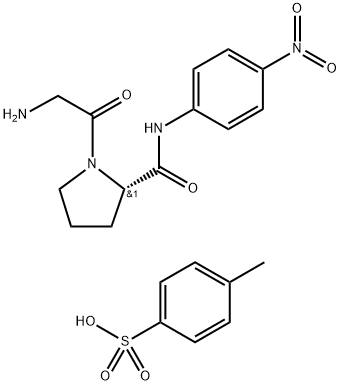 N-苷氨酰-脯氨酰对硝基苯胺-对甲苯磺酸盐,65096-46-0,结构式