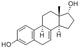 estra-1,3,5(10),7-tetraene-3,17alpha-diol 结构式