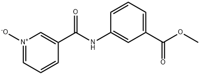 3-[[3-(Methyloxycarbonyl)phenyl]carbamoyl]pyridine 1-oxide Structure