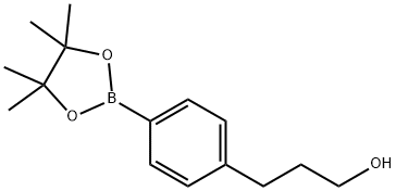 3-(4-(4,4,5,5-tetramethyl-1,3,2-dioxaborolan-2-yl)phenyl)propan-1-ol, 651030-57-8, 结构式
