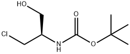 (R)-(1-氯-3-羟基丙-2-基)氨基甲酸叔丁酯 结构式