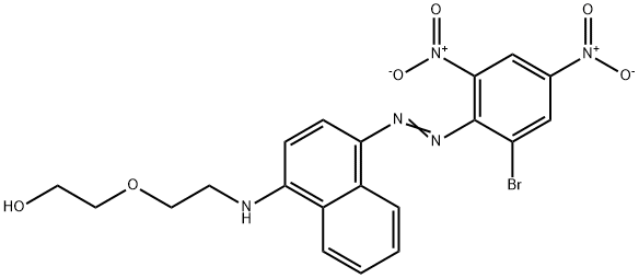 2-[2-[[4-[(2-bromo-4,6-dinitrophenyl)azo]-1-naphthyl]amino]ethoxy]ethanol Struktur