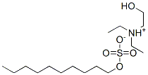 diethyl(2-hydroxyethyl)ammonium decyl sulphate Struktur