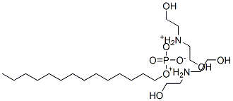 bis[bis(2-hydroxyethyl)ammonium] tetradecyl phosphate Struktur