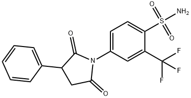 4-(2,5-dioxo-3-phenyl-pyrrolidin-1-yl)-2-(trifluoromethyl)benzenesulfo namide 结构式