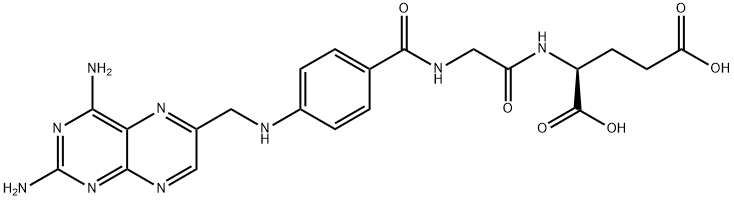 N-(N-(4-(((2,4-Diamino-6-pteridinyl)methyl)amino)benzoyl)glycyl)-L-glu tamic acid 结构式