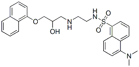 1-((2-(5-dimethylamino)naphthalene-1-sulfonylaminoethyl)amino)-3-(1-naphthaleneoxy)-2-propanol Struktur