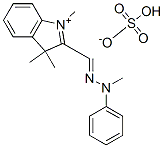 1,3,3-trimethyl-2-[(methylphenylhydrazono)methyl]-3H-indolium hydrogen sulphate 结构式