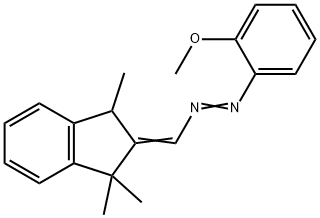 1-[[(1,3-ジヒドロ-1,1,3-トリメチル-2H-インデン)-2-イリデン]メチル]-2-(2-メトキシフェニル)ジアゼン 化学構造式