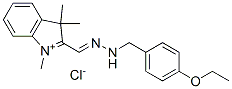 2-[[(4-ethoxyphenyl)methylhydrazono]methyl]-1,3,3-trimethyl-3H-indolium chloride Structure