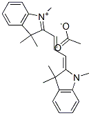 2-[3-(1,3-二氢-1,3,3-三甲基-2H-吲哚-2-亚基)-1-丙烯基]-1,3,3-三甲基-3H-吲哚翁乙酸盐, 65122-08-9, 结构式