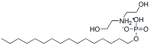 りん酸二水素ヘキサデシル・2,2′-イミノビスエタノール 化学構造式