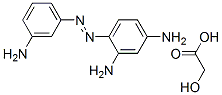 4-[(m-aminophenyl)azo]benzene-1,3-diamine hydroxyacetate Structure