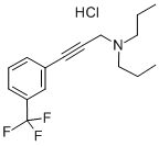 N,N-Dipropyl-3-(3-(trifluoromethyl)phenyl)-2-propyn-1-amine hydrochlor ide Structure