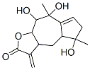 3a,4,4a,5,6,8,9,9a-オクタヒドロ-5,8,9-トリヒドロキシ-5,8-ジメチル-3-メチレンアズレノ[6,5-b]フラン-2(3H)-オン 化学構造式