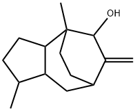 Decahydro-1,4-dimethyl-6-methylene-4,7-ethanoazulen-5-ol Struktur