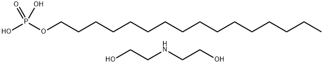 bis[bis(2-hydroxyethyl)ammonium] hexadecyl phosphate Struktur