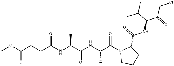MEOSUC-ALA-ALA-PRO-VAL-クロロメチルケトン 化学構造式