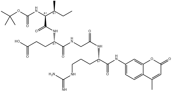 BOC-ILE-GLU-GLY-ARG-AMC ACETATE SALT Struktur