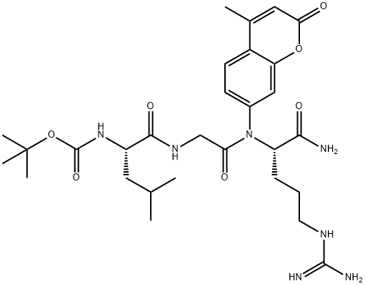 BOC-LEU-GLY-ARG-AMC, 65147-09-3, 结构式