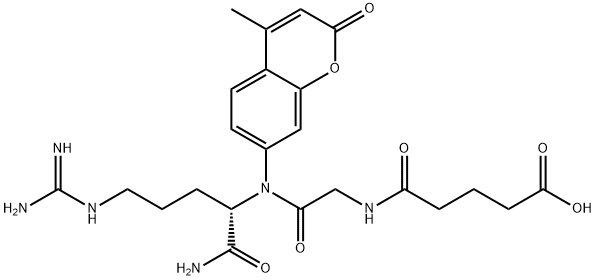グルタリル-GLY-ARG-AMC 化学構造式