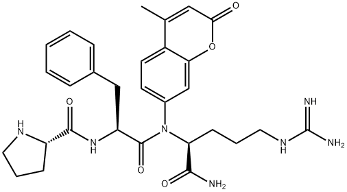 H-PRO-PHE-ARG-AMC ACETATE SALT Struktur