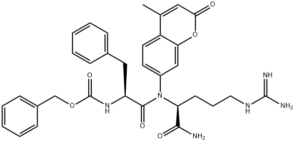 Z-PHE-ARG 7-AMIDO-4-METHYLCOUMARIN HYDROCHLORIDE, 65147-22-0, 结构式