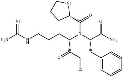 D-フェニルアラニル-L-プロリル-アルギニルクロロメチルケトン 化学構造式
